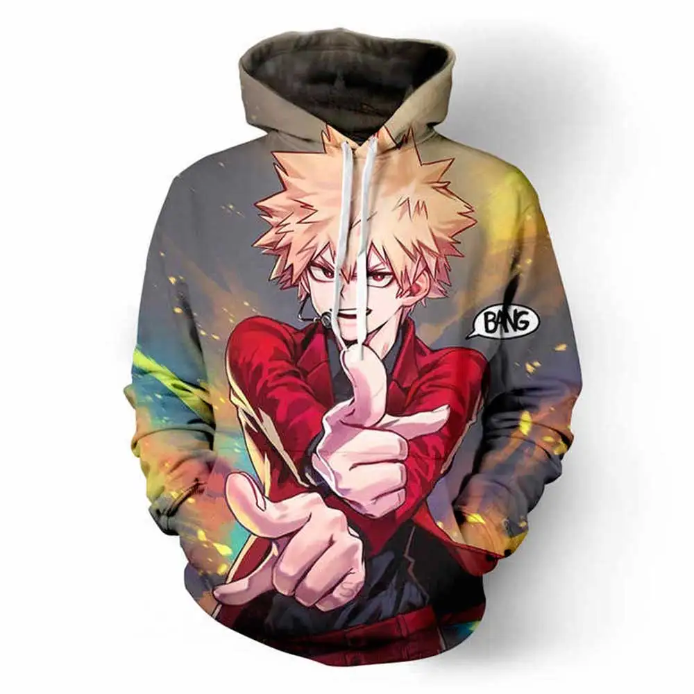 

My Hero Academia 3D Hoodies Men/women Sweatshirts Hoody Hooded Street Hip Hop Pullovers Funny Himiko Toga Anime Casual Outerwear
