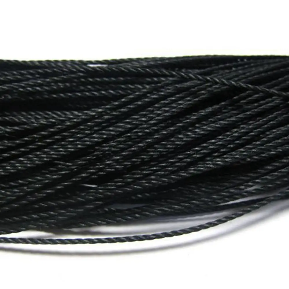 50 шт./упак. метров черная Вощеная Полиэфирная витая веревка 1 мм|thread taps|thread