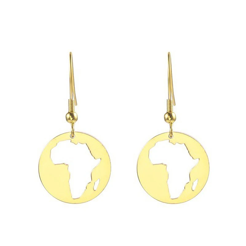 Женские серьги подвески из нержавеющей стали в африканском