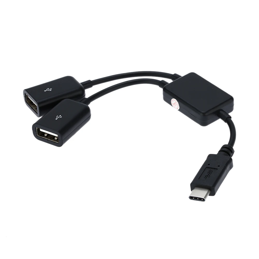 Портативный USB 3 1 Type C к двойному 2 0 портам адаптер конвертер для нового 12 дюймов