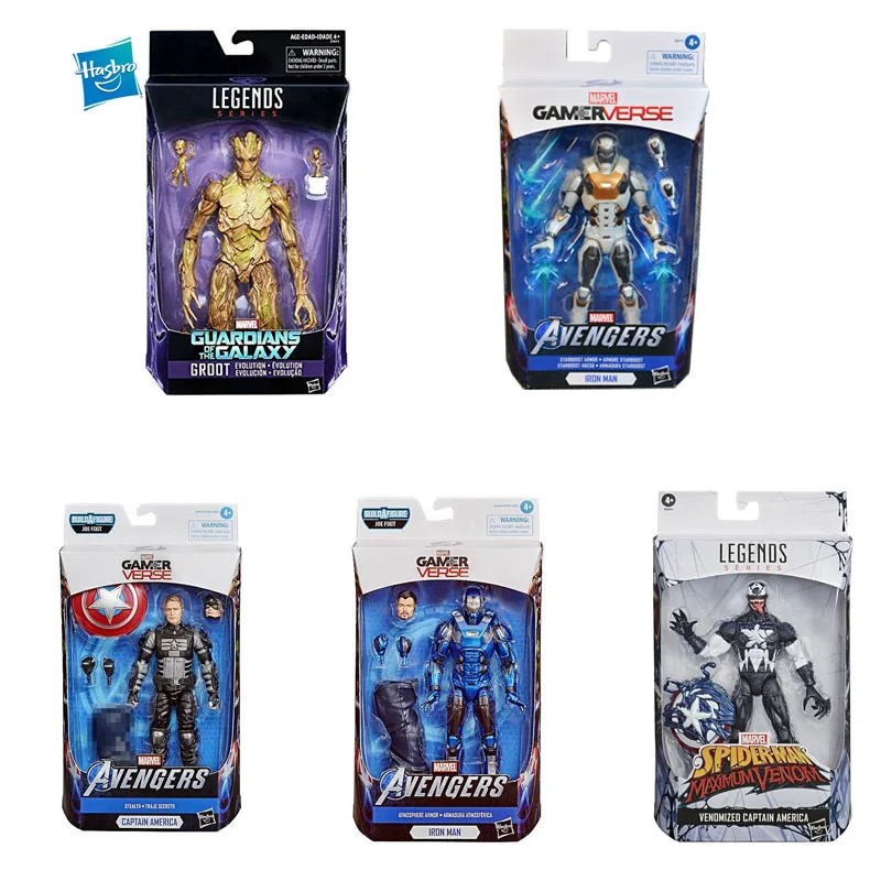

Hasbro Marvel Legends Groot Captain America Iron Man Action Figure Moving Puppet Model Guardians of The Galaxy Boy Gift Toy