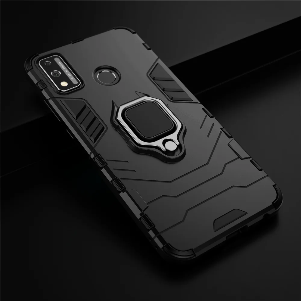 for huawei honor 9x lite case shockproof ring stand silicone pc phone back cover for huawei honor 9x lite 6 5 honor 9 x lite free global shipping