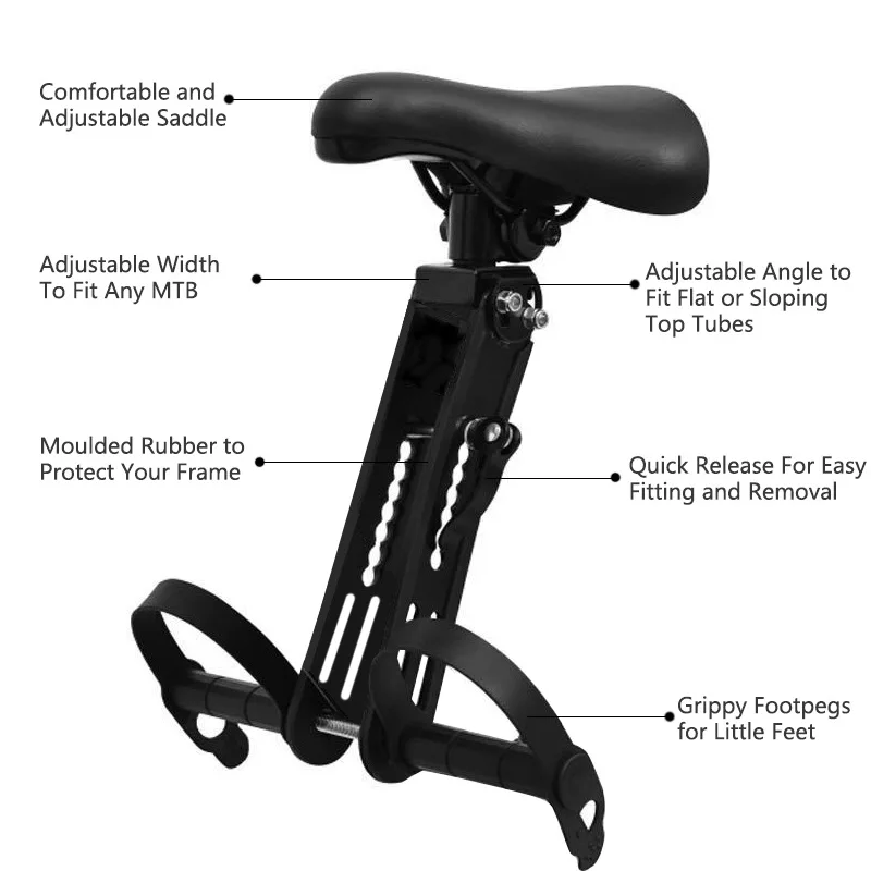 Детское Велосипедное Сиденье удобное переднее сиденье для горного велосипеда