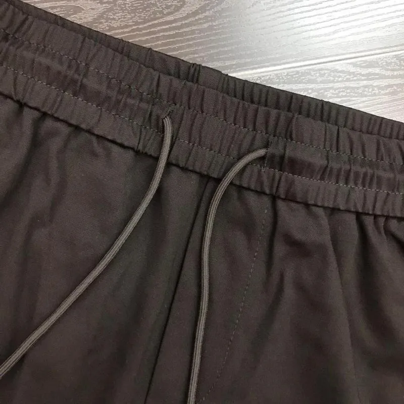 Summer New Black Shorts Men Double Zip Breathable Cotton Casual Sweatpants Elastic Waist Outdoor Beach Knee-Length Shorts Male