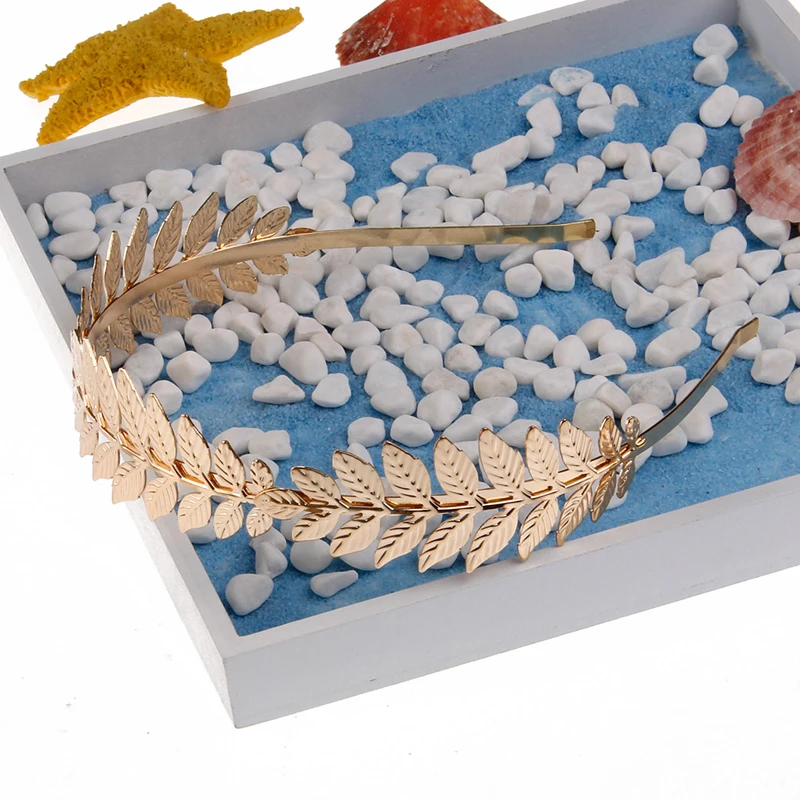 

Vintage Women Goddess Olive Leaf Headband Headdress Hair Band Crown Wedding Chic