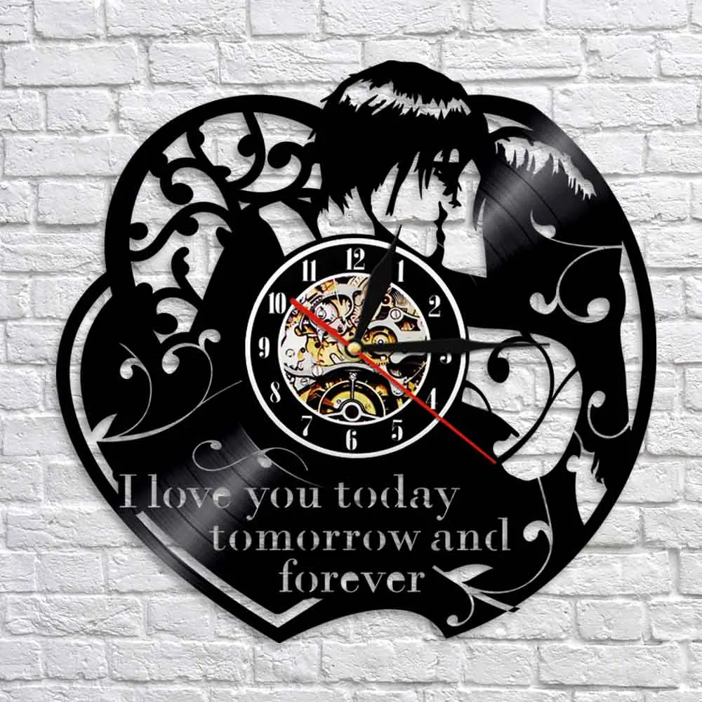 Я люблю тебя сегодня настенные часы на День святого Валентина мотивирующий