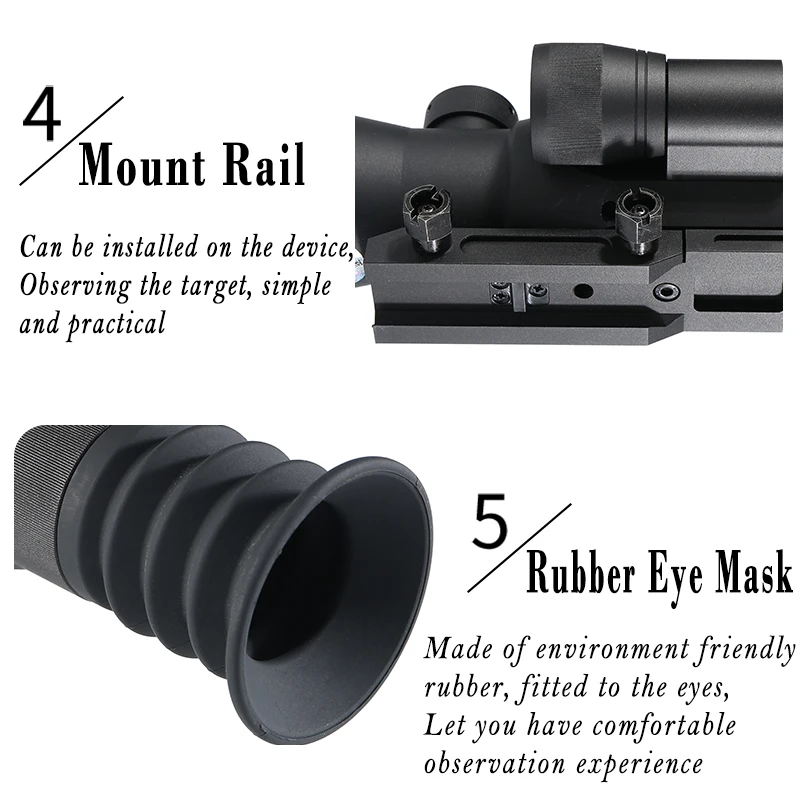 HD Infrared Digital Night Vision Sight Zoom Monoculars Night Ranging Riflescope Aiming Device for Hunting Scope Video Recording