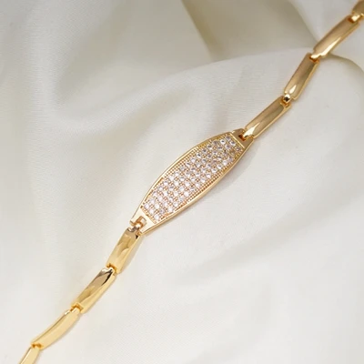 Chain length 18cm 24 различных стиля, браслет, звенья цепи, браслеты для женщин и мужчин, кристалл, циркон, позолота, Теннисный Браслет, модное ювелирное изделие - Окраска металла: Chain length 18cm
