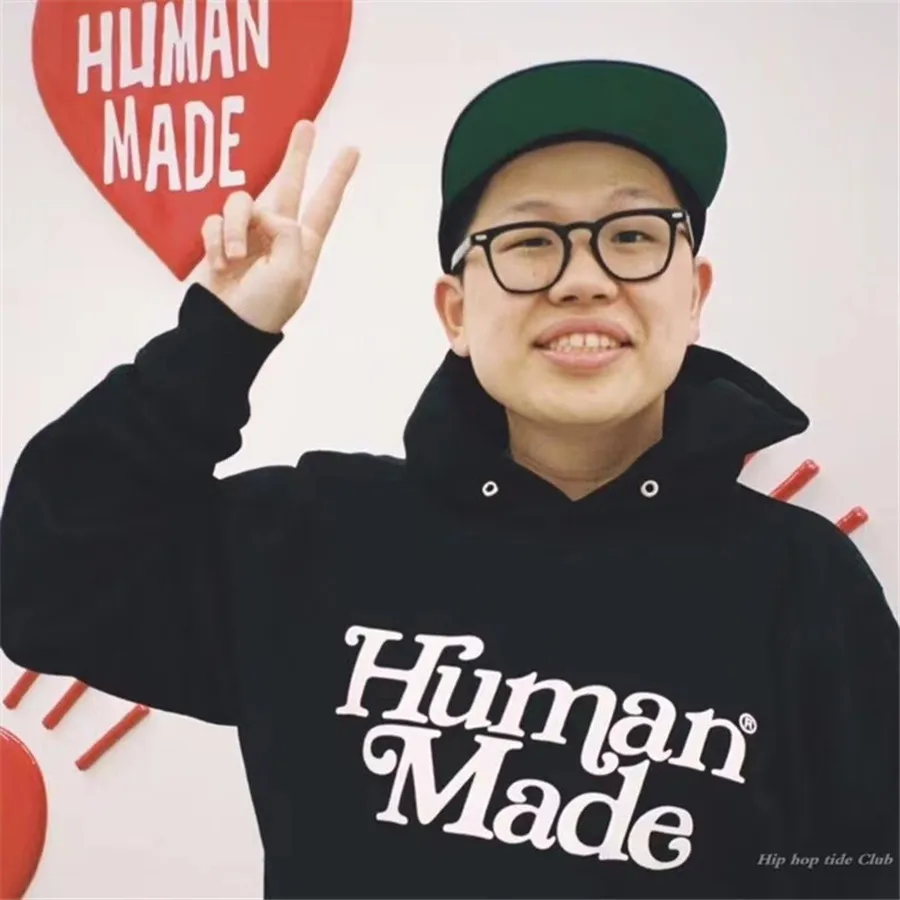 

2020fw thick human made Letter printing Hoodie Men Women 1:1 high-quality Streetwear human made Pullovers