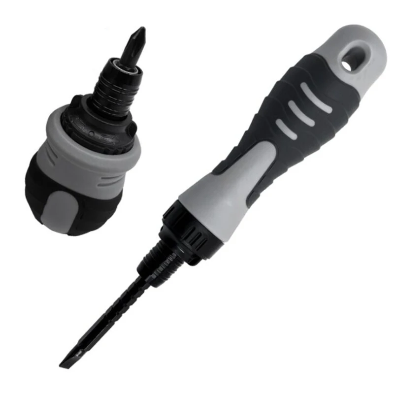 

M4YC Ratchet Screwdriver Flat Head Cross Head Dual Purpose Retractable Screwdriver