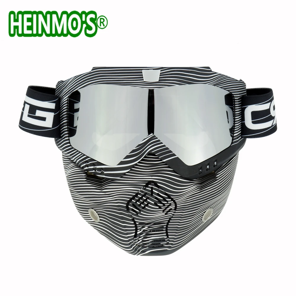 Новые винтажные шлемы Съемные очки и рот фильтр идеально подходит для открытого