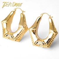 zeadear jewelry new zircon copper hoop earrings gold planted light style classic for women lady high quality trendy daily wear