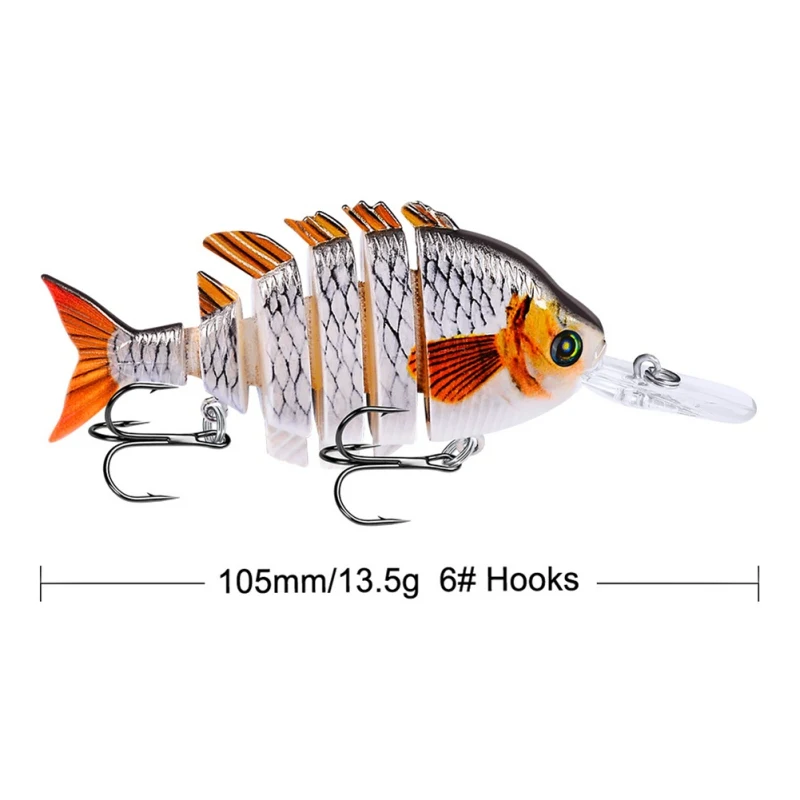 

Multicolor Swimbait Lures Fishing Lure 10cm 14g Premium 6 Sections Fishing Tackle Sinking Wobblers Fishing Lures