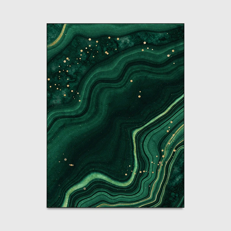 Абстрактный мраморный большой ковер для гостиной креативный Драк Зеленый