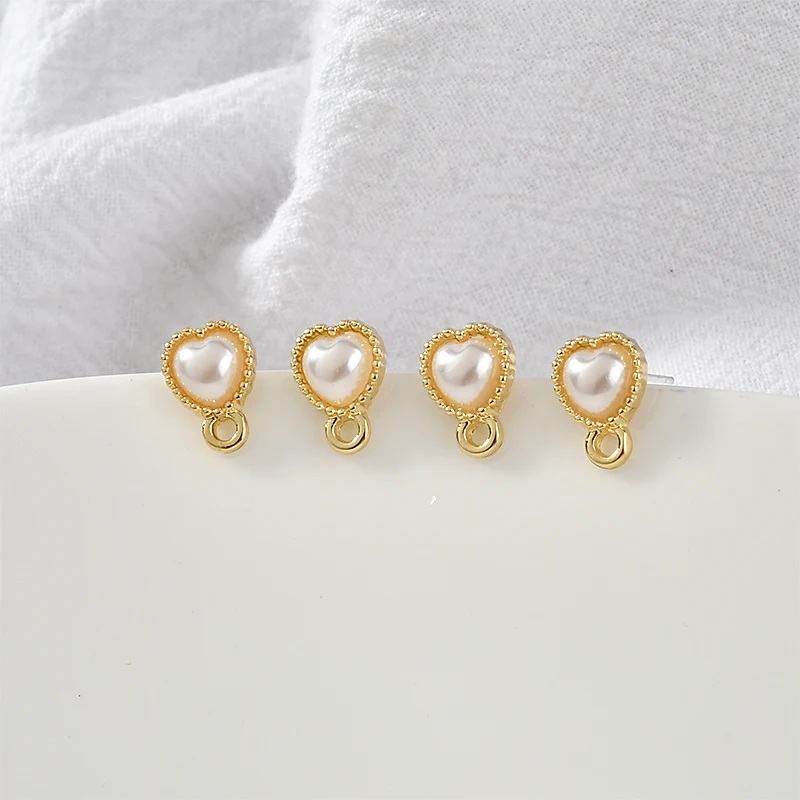 Высокое качество кристалл жемчужное сердце прекрасные серебряные игольчатые