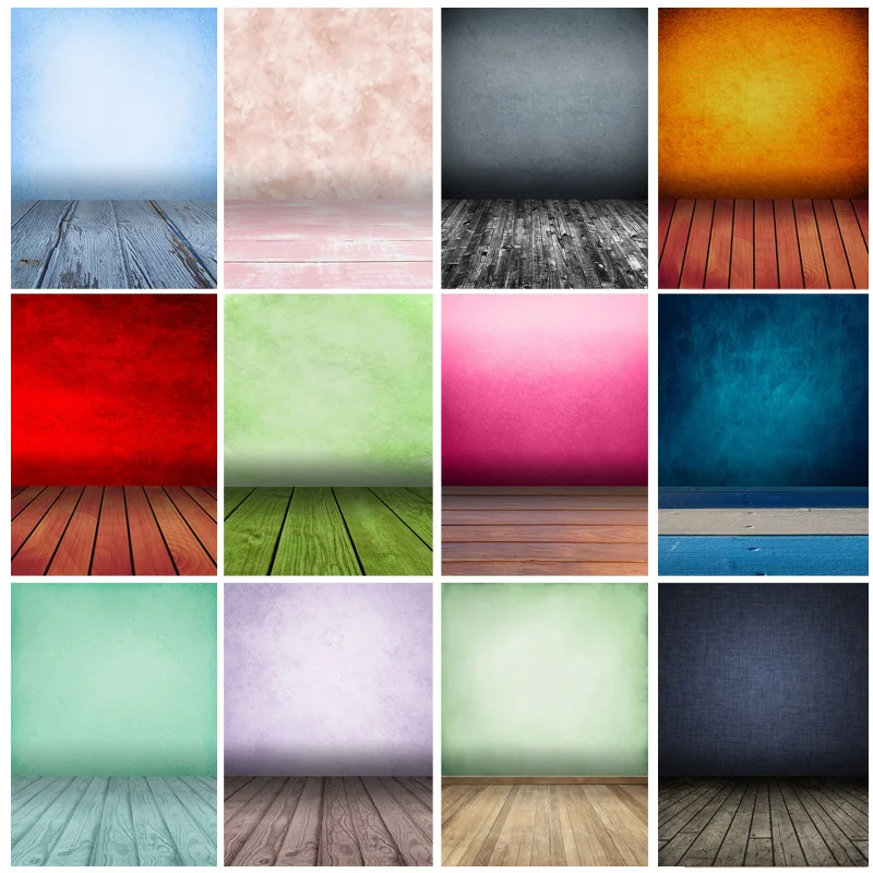 Vintage Gradient Solid Color Photography Backdrops Props Brick Wall
Wooden Floor Baby Portrait Photo Backgrounds 210125MB-39