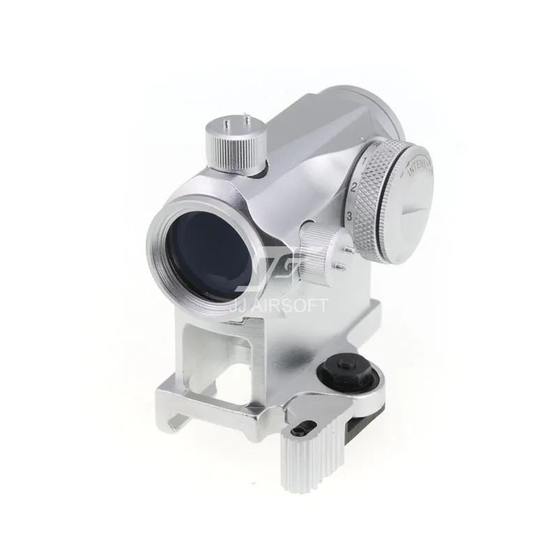 JJ страйкбол Micro 1x24 Red Dot с QD Riser Mount и Killflash/Kill Flash(черный/серебристый/коричневый