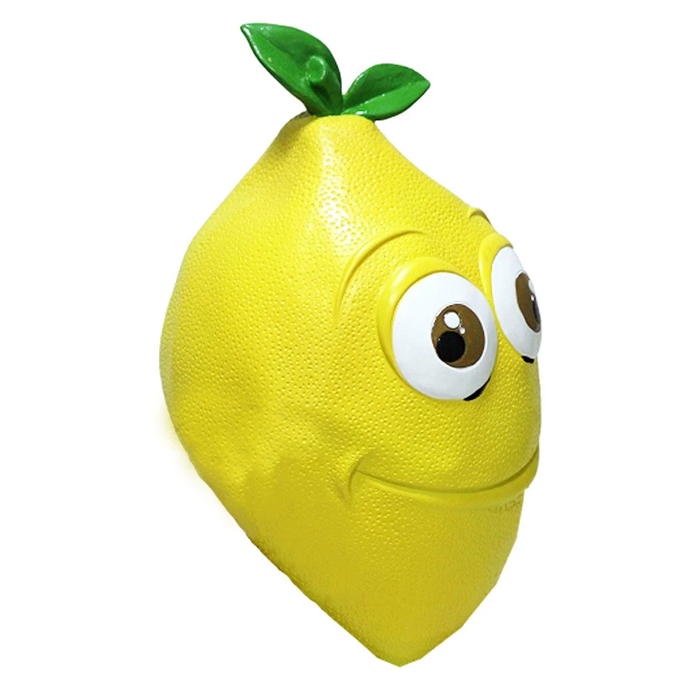 

Реалистичные лимон резиновые фруктовая голова Маска латекс шлем, способный преодолевать Броды для взрослых Косплэй реквизит причудливые р...