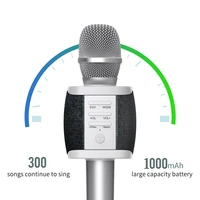 027 wireless karaoke microphone 2 in 1 stereo bluetooth speaker ktv microphone handheld singing record music ktv player
