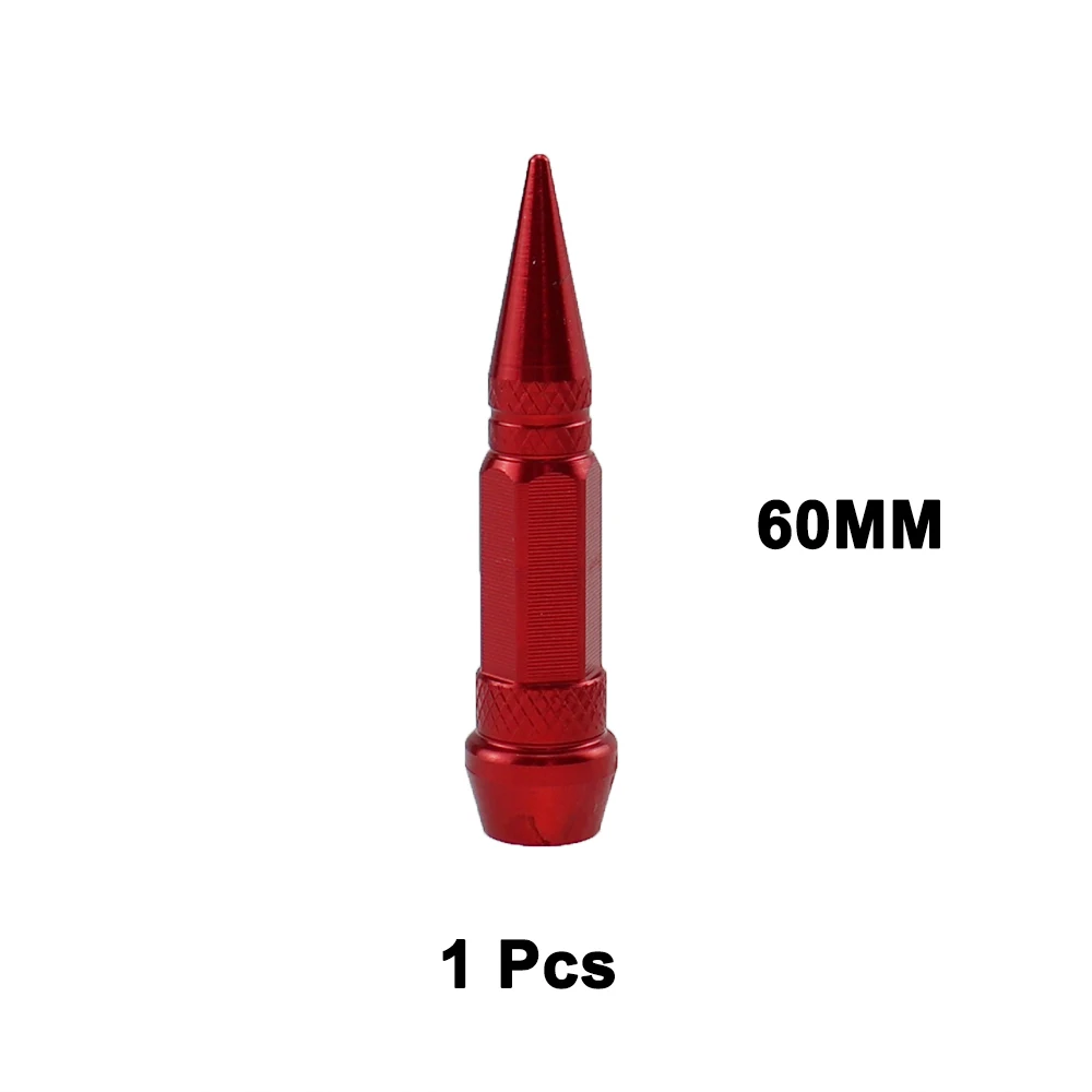 60mm Red 1pcs 1 шт. Универсальный Алюминий сплава для автомобилей и мотоциклов Автомобильный велосипед Спайк Форма пыле шин колесо, Шпиндельный колпачки стайлинга автомобилей Тюнинг - Цвет: 60mm Red 1pcs