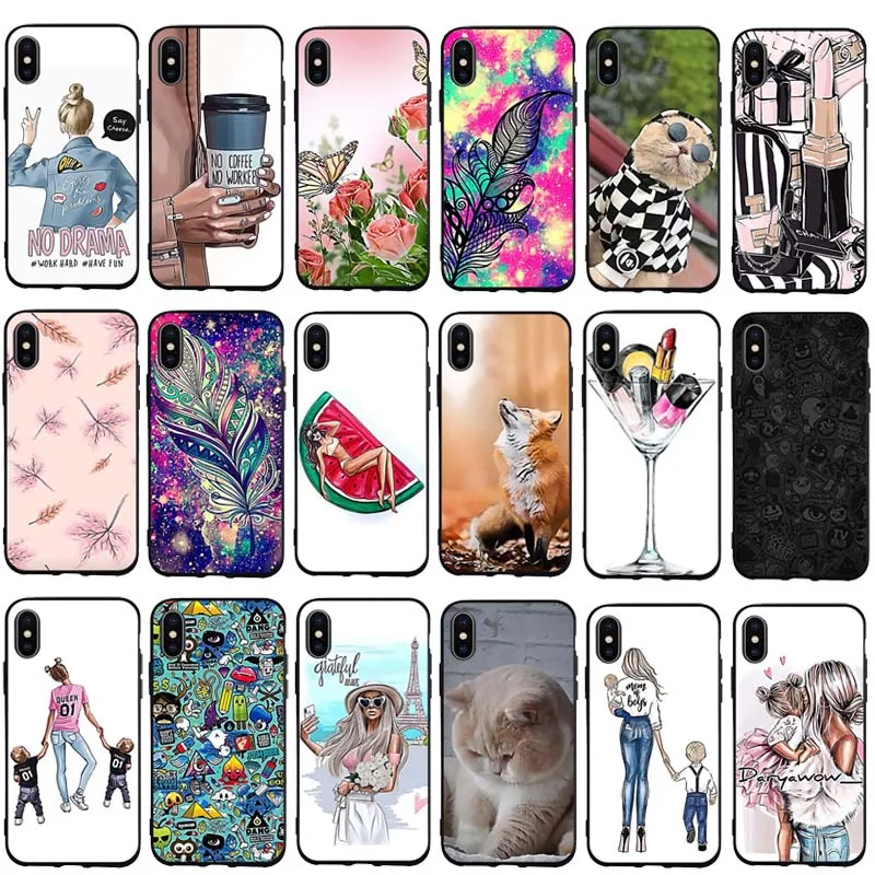 Чехол для iPhone X A1865 A1901 мягкий силиконовый чехол из ТПУ Apple 10 с рисунком Love