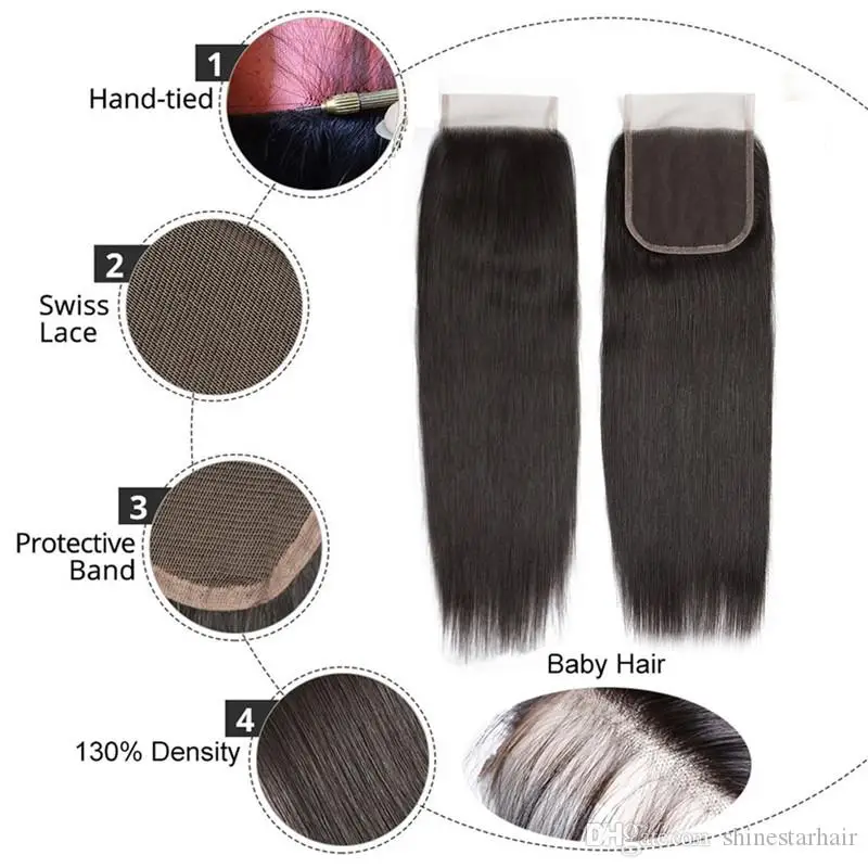 

Angelbella 12-20 Inches Brazilian Remy Hair Closure 4*3.5 Brown Lace Closure 100% Human Remy Hair Closure