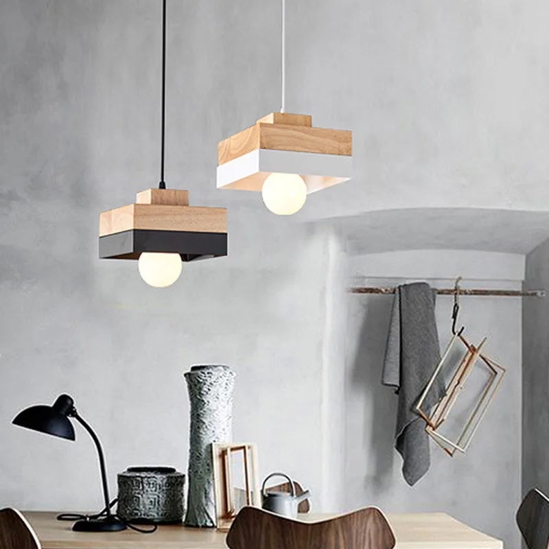 LuKLoy деревянные подвесные светильники Светодиодный светильник для кухни