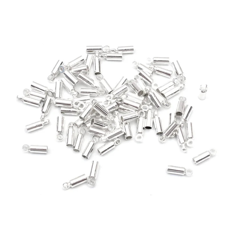 Концевики для бижутерии серебристые металлические аксессуары сделай сам