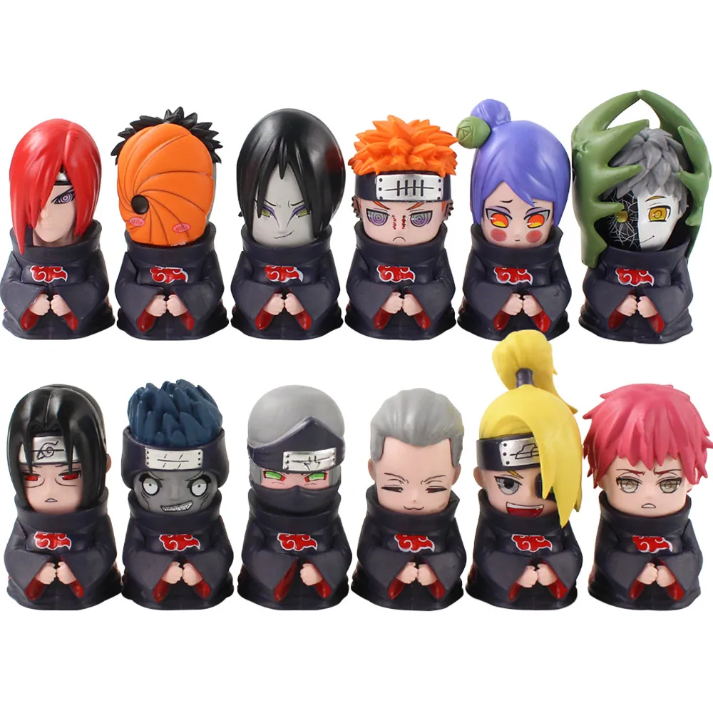 6 шт./компл. Аниме Наруто Q версия Uchiha Itachi Hoshigaki Kisame Pain Orochimaru фигурки из ПВХ игрушки