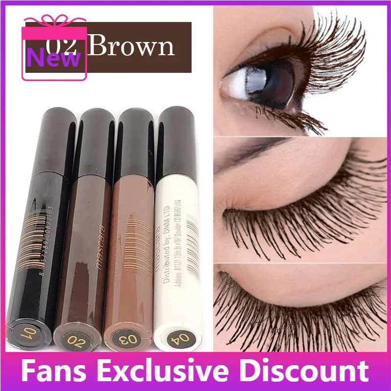 

Hot Black/Brown/Coffee/White 4 Colors Mascara 4D Curling Volume Eyelash Extensions Makeup Eyelash Lengthening Mascara Make Up