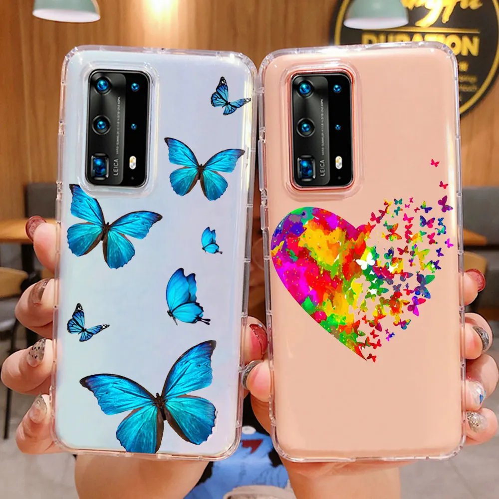 Чехол PUNQZY с изображением животных и синей бабочки для Samsung Galaxy A51 A71 A50 A70 S10 S9 S8 PLUS S20