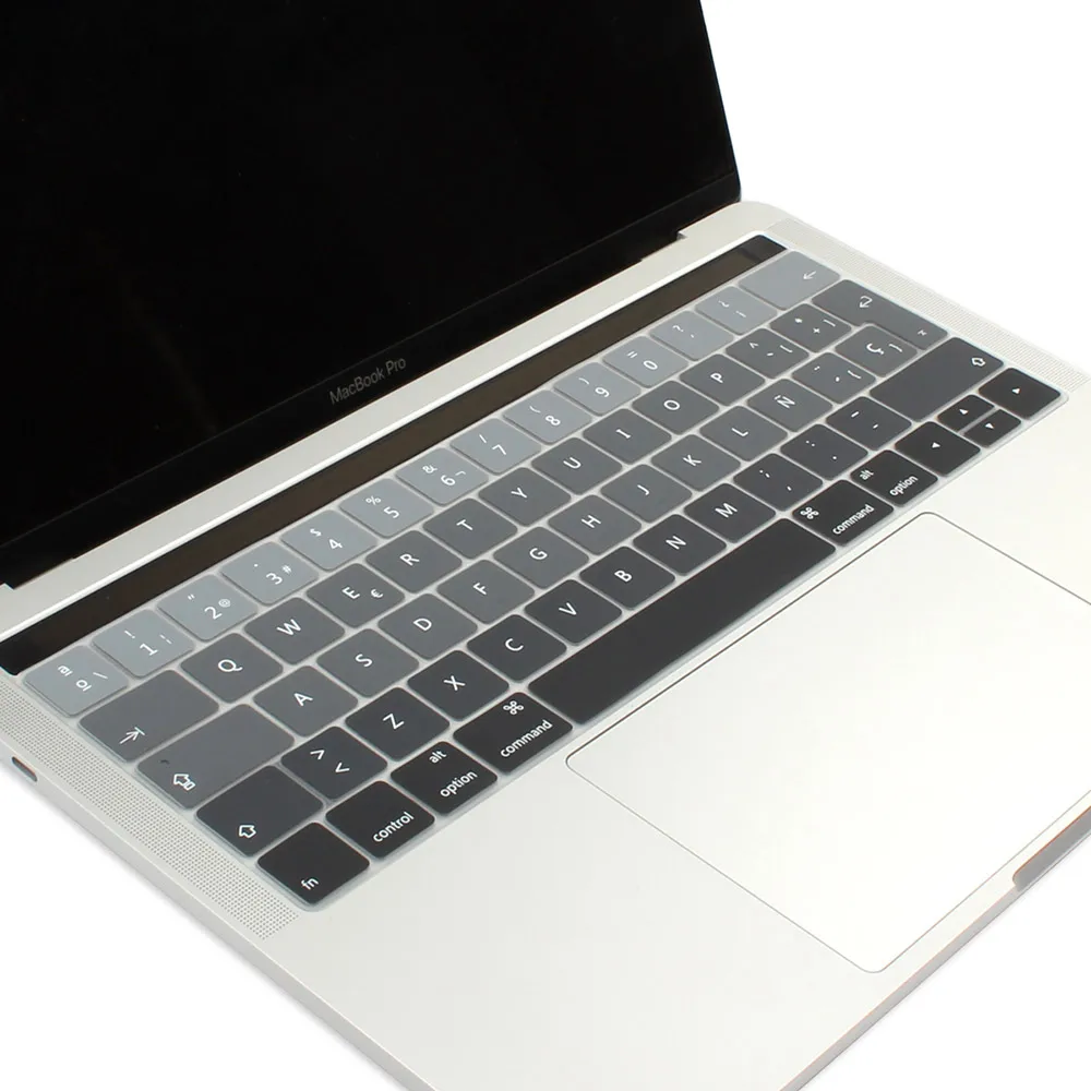 Чехол с испанской клавиатурой градиентный цвет для 2016/2017/2018 MacBook Pro Retina 13 &quot15&quot