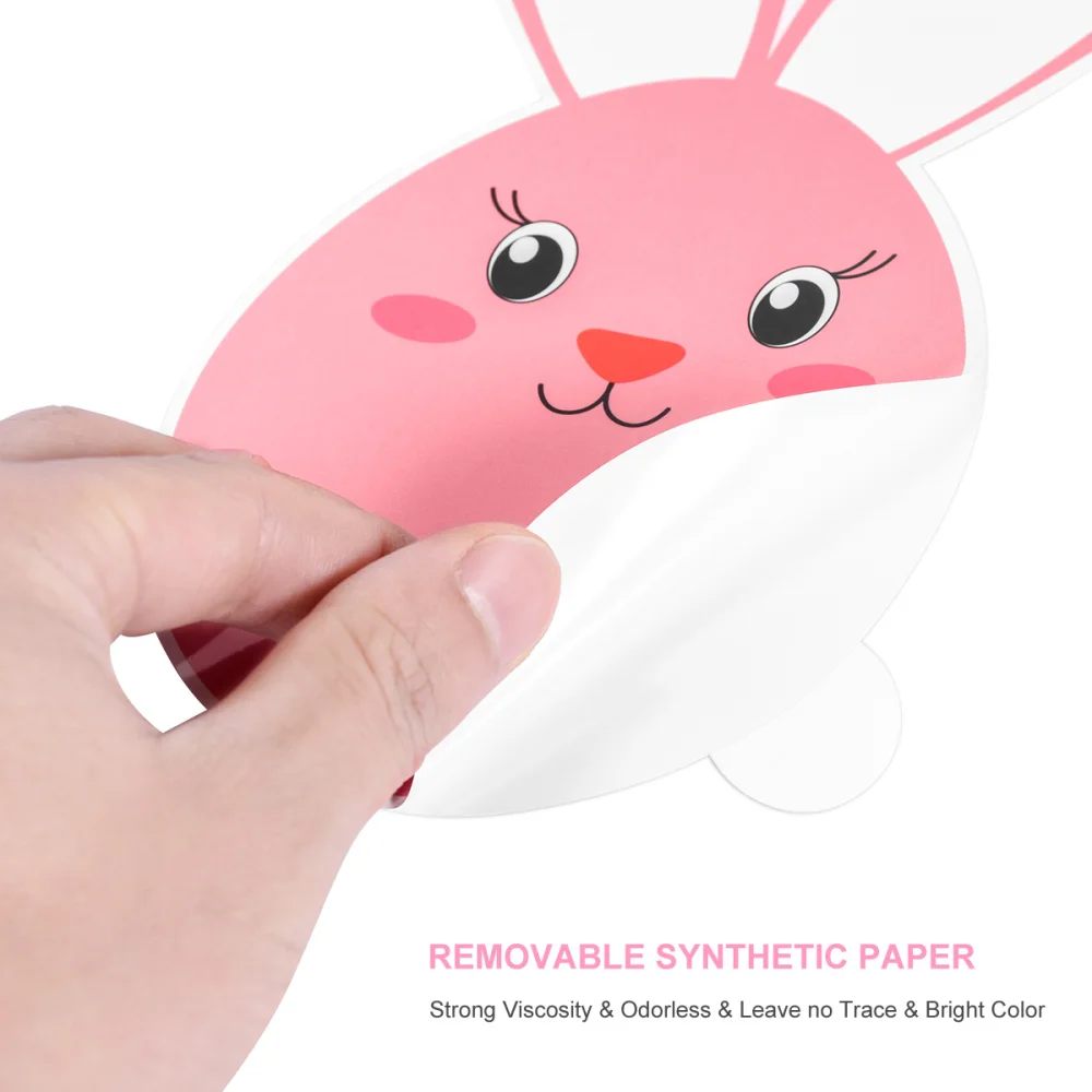 

Amosfun Easter Bunny Stickers Set with Egg Bunny Face Stickers for Kids Party Game Garden Egg Game