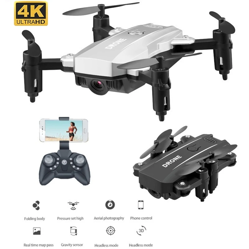 

Barometer Altitude Hold Anti-shake RC Drone 4K HD Camera WIFI FPV One Key Takeoff/Landing Gesture Shoot Selfie RC Quadcopter Toy