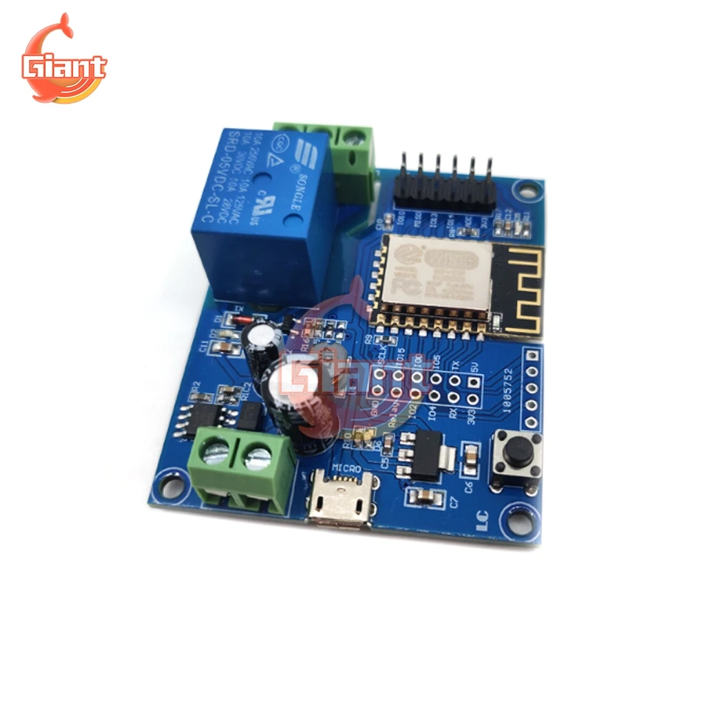 Блок питания DC5-80 В ESP8266, релейный модуль с Wi-Fi, для умного дома, плата для моделирования, 5 В, 12 В, 36 В