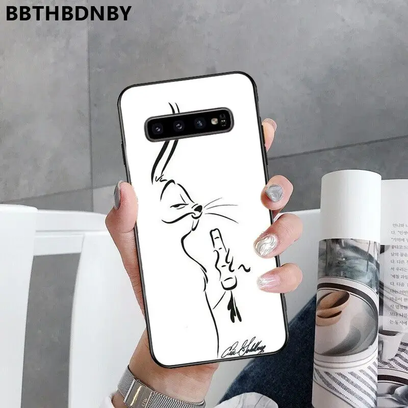 Чехол для телефона Bugs Bunny Smart Cover черный мягкий чехол samsung S9 plus S6 edge S7 S8 S10 |
