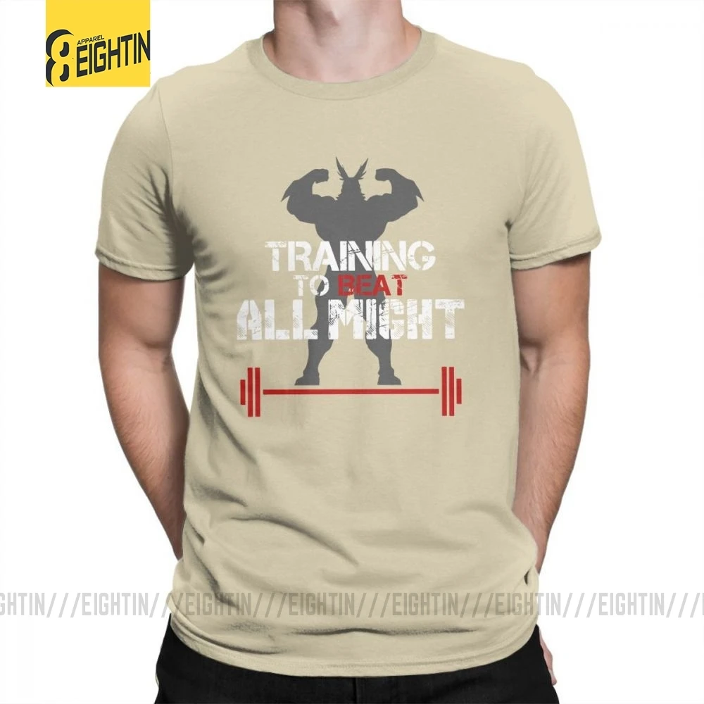 My Hero Academy тренировочный To Beat All Might мужские футболки плюс классические футболки из очищенного хлопка классические футболки с коротким рукавом Новинка - Цвет: Хаки