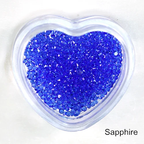Sapphire 1,1 мм-1,6 мм стразы мини-Пикси стразы без горячей фиксации микро-циркониевые блестящие стразы мини-украшения для дизайна ногтей B3191 - Цвет: Sapphire