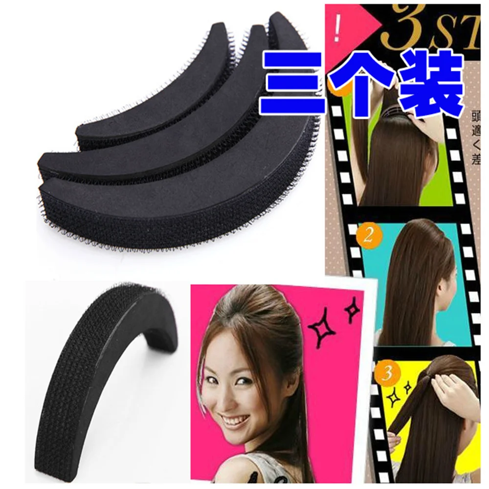 

3PCS Hair Base Bump Volume Fluffy Princess Styling Increased Hair Sponge Pad Hair Puff paste Styling Clip Comb Insert Tool