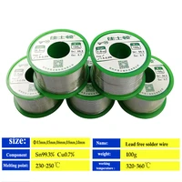 100g lead free solder wire 0 5 1 0mm unleaded lead free rosin core for electrical solder rohs