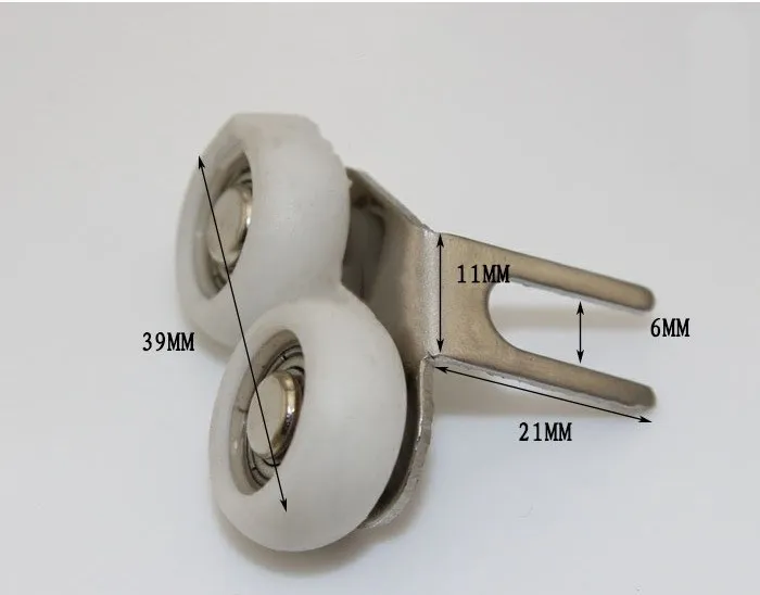 Двухколесный бегунок для раздвижной двери бесшумный ролик шкафа стеклянная