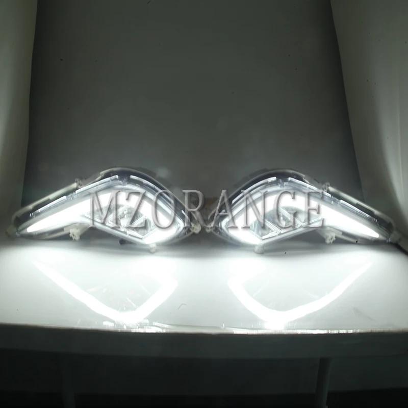 Для solaris для hyundai Solaris головной светильник Accent 2010-2013 led drl дневные ходовые огни противотуманный светильник s 2 шт. головной светильник s Дневной светильник