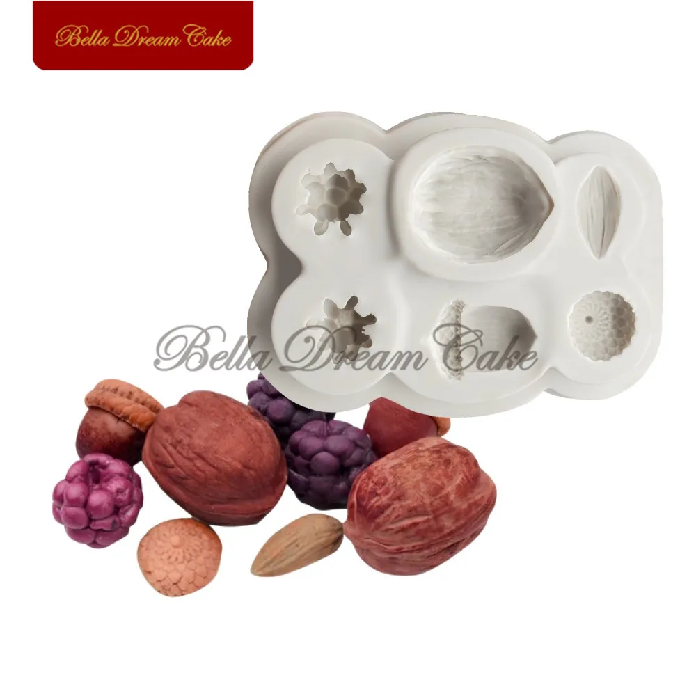 Силиконовая форма для ореха ягод помадки инструмент украшения тортов сахарный