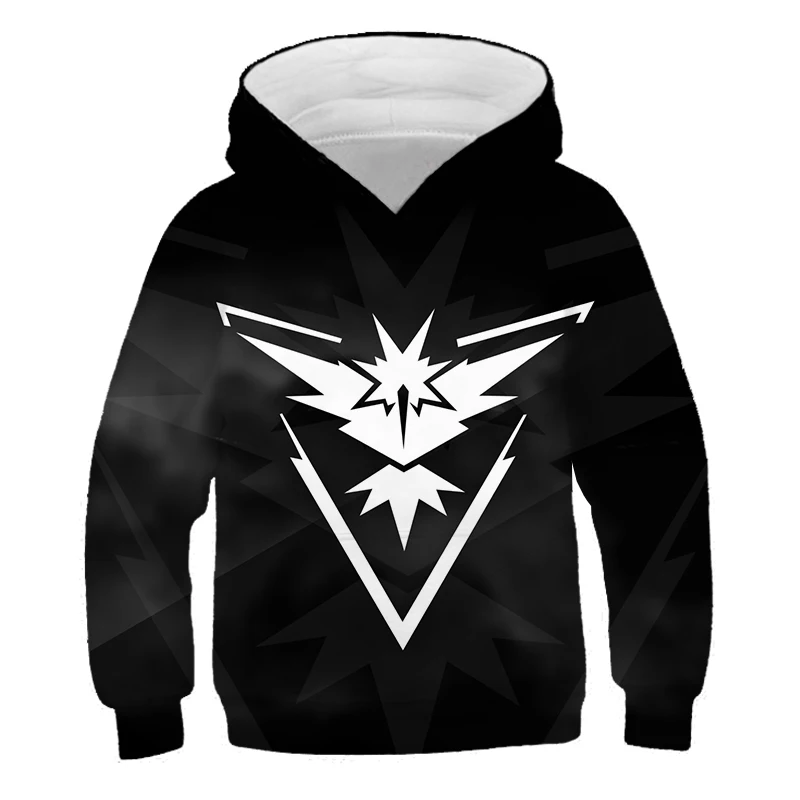 

Детские 3D толстовки с длинным рукавом в стиле Пикачу, худи с принтом для мальчиков и девочек, мультяшный Графический аниме свитшот, детская ...