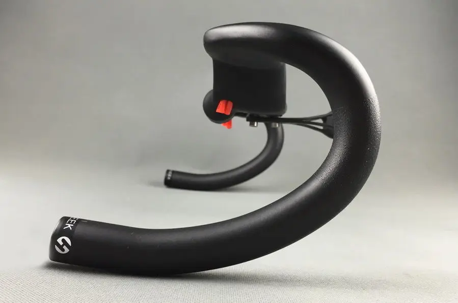 

TOSEEK Gray Carbon Fiber Drop Handlebar With Mount For R Road Racing Bike Bicycle Bent Bar Handlebar 31.8mm*400/420/440mm