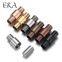 2pcs stainless steel 6mm hole magnetic clasps for leather cord bracelet magnet buckle necklace diy jewelry making accessories