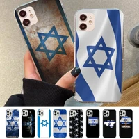 israel flag country banners israeli phone case for iphone 11 12 13 mini pro xs max 8 7 6 6s plus x 5s se 2020 xr case