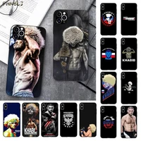 khabib nurmagomedov cover black soft shell phone case for iphone 13 11 pro xs max 8 7 6 6s plus x 5 5s se 2020 xr case