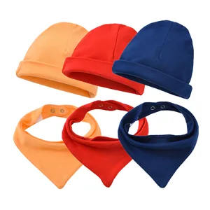 Комбинезон для мальчиков, комбинезон для малышей с шапкой, цельный комбинезон для новорожденных девочек, комплект с шапками, бандана, нагрудники для младенцев, комбинезоны