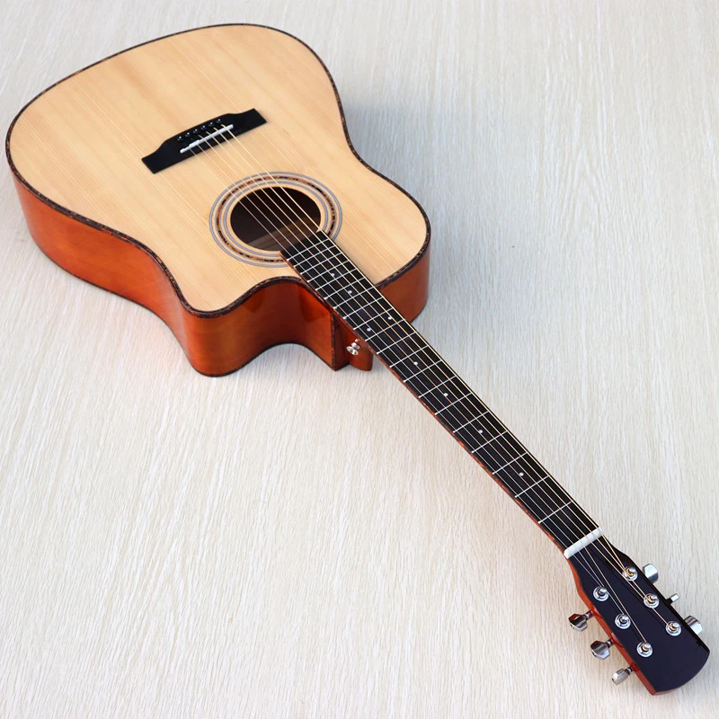 

High grade hand-painting acoustic guitar 6 string folk guitar free string